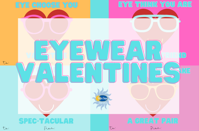 Printable Eyewear Valentine’s Day Cards